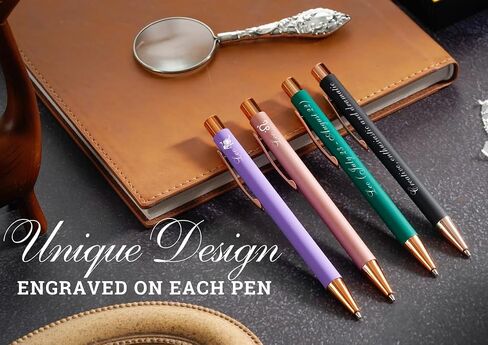 InnoBeta Leo Gifts for Women Ballpoint Pen Set of 4, Perfect Leo birthday Gifts Idea in Birthday, Christmas - Copper in Saudi Arabia