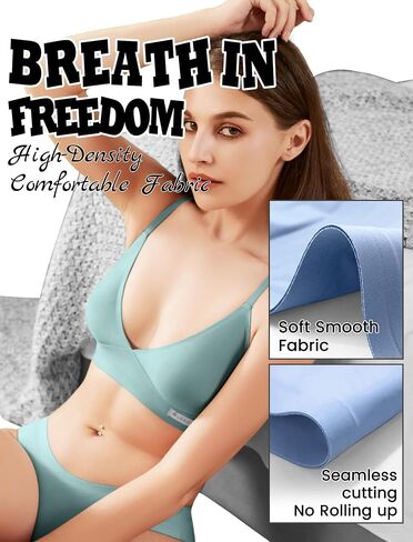 4LEEZY Women's Wireless Bras - 3 Pack Seamless Sports Bra Bralettes Comfort Padded Workout Tops Crossback Cami Crop S-XXL in Saudi Arabia
