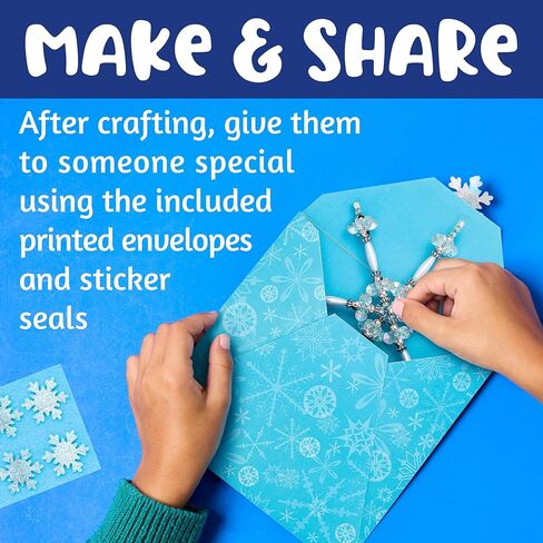 Creativity for Kids Beaded Snowflake Ornaments: Create 4 DIY Ornaments: Christmas Crafts for Kids Ages 8-12+, Ornament Making Kit, Holiday Crafts & Christmas Activities for Kids in Saudi Arabia