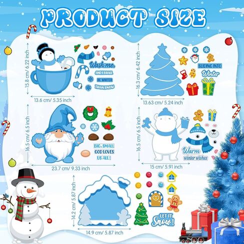 30 مجموعة من مجموعات الحرف اليدوية لعيد الميلاد المسيحي، ملصقات يدوية دينية شتوية، اصنع رجل الثلج الخاص بك، زينة عيد الميلاد، ملصقات يسوع لفصول المدرسة الأحد، عيد الميلاد، حفلة عيد الميلاد، عطلة الشتاء in Kuwait
