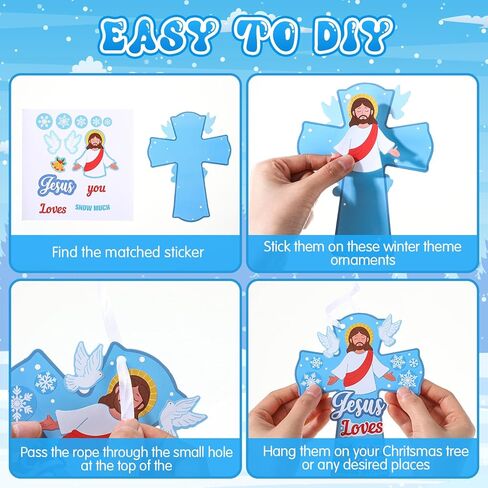 30 مجموعة من مجموعات الحرف اليدوية لعيد الميلاد المسيحي، ملصقات يدوية دينية شتوية، اصنع رجل الثلج الخاص بك، زينة عيد الميلاد، ملصقات يسوع لفصول المدرسة الأحد، عيد الميلاد، حفلة عيد الميلاد، عطلة الشتاء in Kuwait