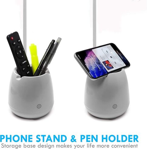 Aduro U-Light Aduro U-Light Desk Lamp Table Light with Wireless Speaker & Phone Stand Desk Organizer, Flexible Gooseneck Table Lamp - Perfect for Home Office Blue in Saudi Arabia