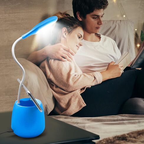Aduro U-Light Aduro U-Light Desk Lamp Table Light with Wireless Speaker & Phone Stand Desk Organizer, Flexible Gooseneck Table Lamp - Perfect for Home Office Blue in Saudi Arabia