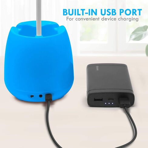 Aduro U-Light Aduro U-Light Desk Lamp Table Light with Wireless Speaker & Phone Stand Desk Organizer, Flexible Gooseneck Table Lamp - Perfect for Home Office Blue in Saudi Arabia