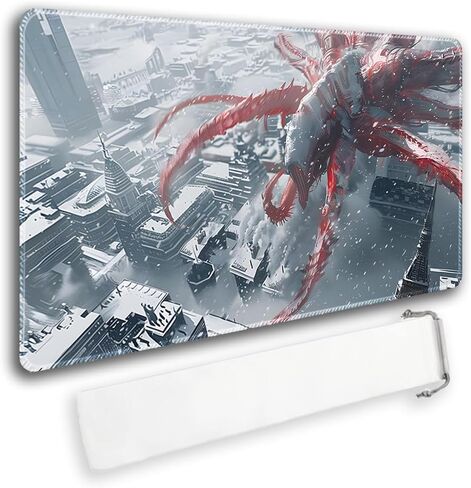 Durable MTG Playmat TCG Playmat with Zone and Locking Edges for MTG Gaming - Includes Waterproof Storage Bag (playmat (59),Without Zone) in Saudi Arabia