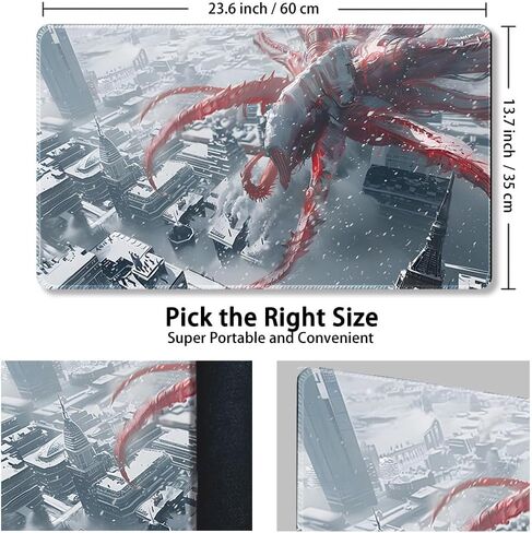 Durable MTG Playmat TCG Playmat with Zone and Locking Edges for MTG Gaming - Includes Waterproof Storage Bag (playmat (59),Without Zone) in Saudi Arabia