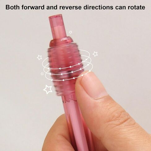 4 Pcs Cute Retractable Pens Rotatable Gel Pens Black Ink Soft Grip Pens 0.5mm Fine Point Smooth Writing Pens Office School Supplies Women Girls Boys Men (4Pcs) in Saudi Arabia