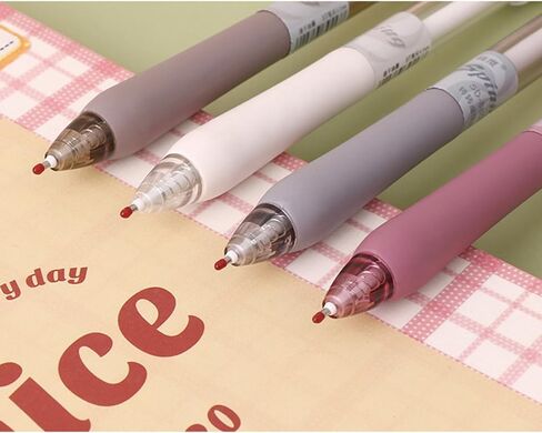 4 Pcs Cute Retractable Pens Rotatable Gel Pens Black Ink Soft Grip Pens 0.5mm Fine Point Smooth Writing Pens Office School Supplies Women Girls Boys Men (4Pcs) in Saudi Arabia