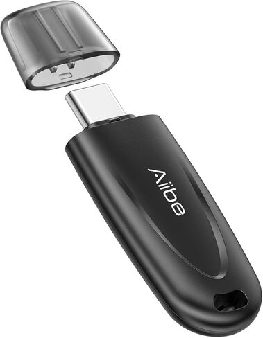 محرك أقراص فلاش Aiibe 128 جيجابايت من النوع C، 128 جيجابايت USB-C 3.2 Gen 1 قراءة تصل إلى 130 ميجابايت/ثانية، محرك أقراص صغير الإبهام USB C ذاكرة فلاش 128 جيجابايت للهواتف الذكية والكمبيوتر المحمول والكمبيوتر اللوحي وأجهزة USB-C (أسود) in Kuwait