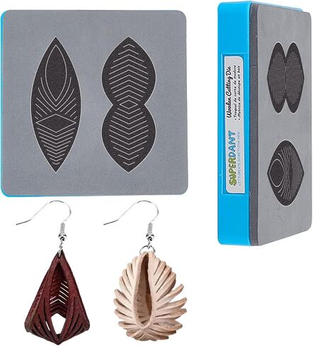 SUPERDANT Fringe Hoop Earring Wooden Die Cutting Tassel Leather Cutting Dies Earrings Die Cut DIY Leather Craft Wood Cutting Machine Faux Leather Dangle Drop for Women Girls Jewelry Gifts in Saudi Arabia