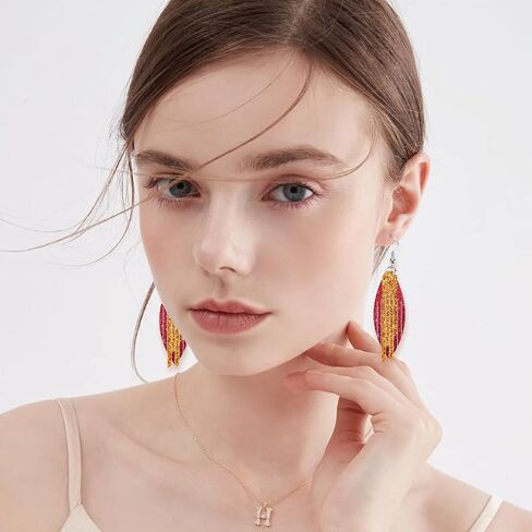 SUPERDANT Fringe Hoop Earring Wooden Die Cutting Tassel Leather Cutting Dies Earrings Die Cut DIY Leather Craft Wood Cutting Machine Faux Leather Dangle Drop for Women Girls Jewelry Gifts in Saudi Arabia