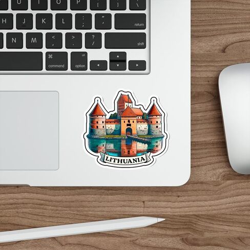 Lithuania Sticker Weatherproof Vintage Decal Vinyl Small Waterproof for Water Bottle Mug Passport Book Scrapbook Notebook Laptop Tumbler Skateboard Computer Phone Size 4" Funny Gift ID44990 in Saudi Arabia