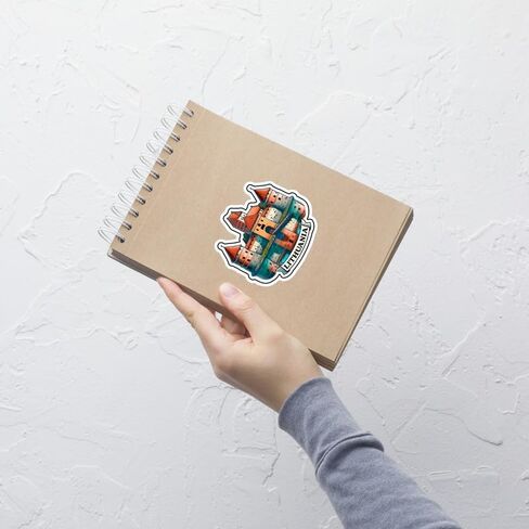 Lithuania Sticker Weatherproof Vintage Decal Vinyl Small Waterproof for Water Bottle Mug Passport Book Scrapbook Notebook Laptop Tumbler Skateboard Computer Phone Size 4" Funny Gift ID44990 in Saudi Arabia