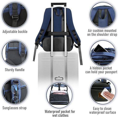 Travel Laptop Backpack for Men and Women, Business Anti Theft Slim Sturdy Laptops Backpack with USB Charging Port, Water Resistant College School Bag, Fits 15.6 Inch Notebook (Black) in Saudi Arabia