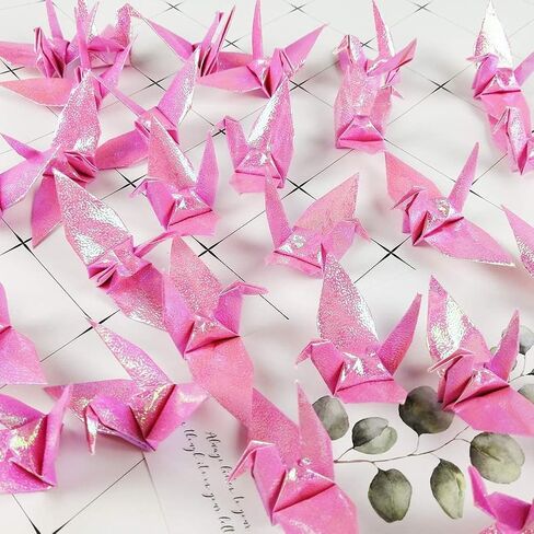 Large Twinkle White Paper Crane Hanging Garlands(4.6ft X3strings) Premade Folded Handmade Origami Birds Streamers for Wedding Bridal Shower Baby Shower, Valentine's Day Birthday Party Supplies in Saudi Arabia