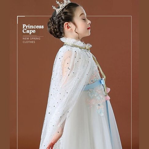 TPMG Girls Princess Sheer Cape, Kids Halloween Costume Tulle Cloak for Dress Up Pretend Play Party Toddlers Pageants in Saudi Arabia