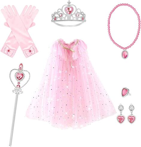 TPMG Girls Princess Sheer Cape, Kids Halloween Costume Tulle Cloak for Dress Up Pretend Play Party Toddlers Pageants in Saudi Arabia