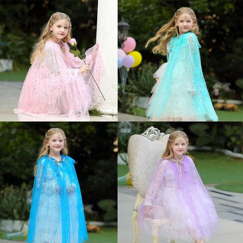 TPMG Girls Princess Sheer Cape, Kids Halloween Costume Tulle Cloak for Dress Up Pretend Play Party Toddlers Pageants in Saudi Arabia