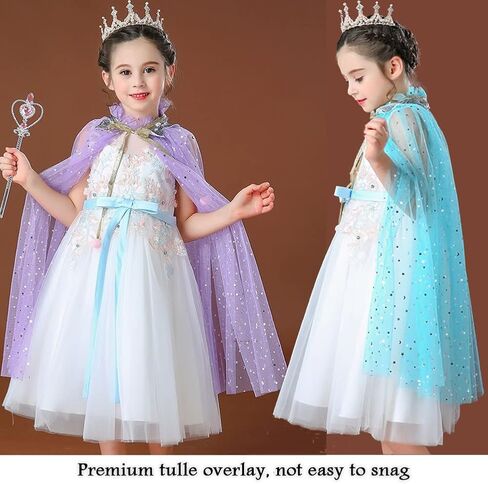 TPMG Girls Princess Sheer Cape, Kids Halloween Costume Tulle Cloak for Dress Up Pretend Play Party Toddlers Pageants in Saudi Arabia