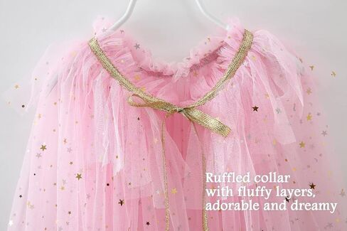 TPMG Girls Princess Sheer Cape, Kids Halloween Costume Tulle Cloak for Dress Up Pretend Play Party Toddlers Pageants in Saudi Arabia