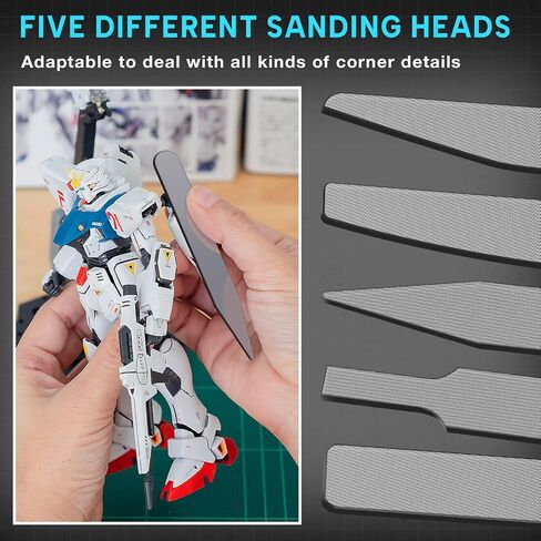 Honoson 10 Pcs 5 Styles Model Kits Precision Glass Files Hobby Model Polishing Tool Kits #10000 Grit Polishing Grinding Tools with Plastic Storage Box for Plastic Model Wood Resin Base Parts in Saudi Arabia