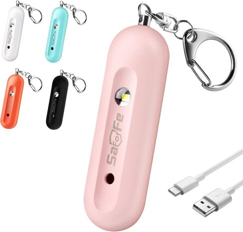 Personal Safety Alarm - Waterproof Rechargeable Security Alarm - 140dB Extra Loud Siren & Strobe Light - Self Defense Keychain - Gift for Women, Teenagers, College Girls, Seniors(Wisteria) in Saudi Arabia