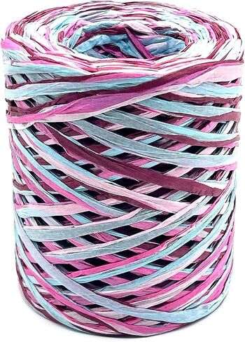Raffia Paper Craft Ribbon,1/4 Inch 656 Feet Raffia Twine String for Gifts Wrapping,Raffia Ribbon Raffia Paper Rope for Craft Weaving Hats Bags Knitted Crochet DIY Craft Projects,Navy Blue in Saudi Arabia