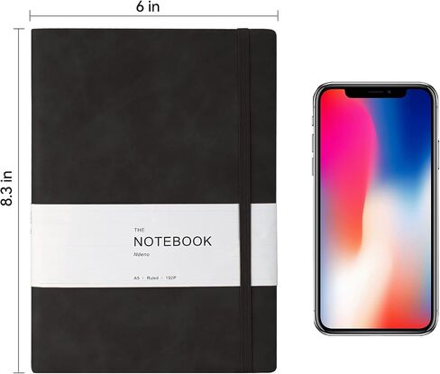 Journal Notebook, 200 Pages, Notebooks for Work, Medium A5 Lined Leather Journals for Writing, for Work, Home, School, Thick Paper Travel Gifts Leather bound Journal for Men Women, 6 x 8.3 in Saudi Arabia
