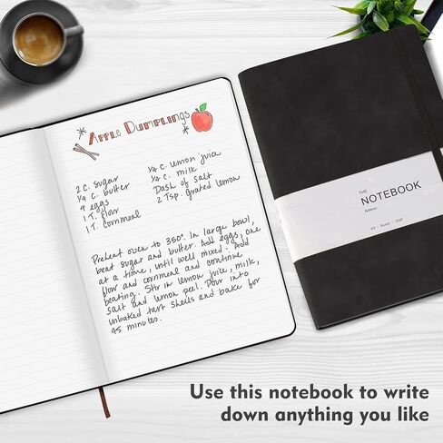 Journal Notebook, 200 Pages, Notebooks for Work, Medium A5 Lined Leather Journals for Writing, for Work, Home, School, Thick Paper Travel Gifts Leather bound Journal for Men Women, 6 x 8.3 in Saudi Arabia