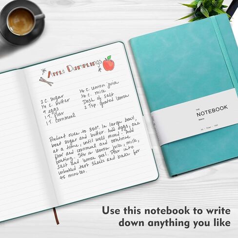Journal Notebook, 200 Pages, Notebooks for Work, Medium A5 Lined Leather Journals for Writing, for Work, Home, School, Thick Paper Travel Gifts Leather bound Journal for Men Women, 6 x 8.3 in Saudi Arabia