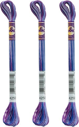خيط تطريز DMC Color Variations 6 خيوط - 8.7 ياردة - بيري بارفيه 417F-4250 - حزمة من 3 شلات شال in Saudi Arabia