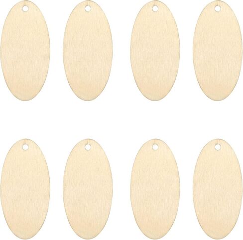70 قطعة من القرط الخشبي البيضاوي غير المكتمل، شرائح خشبية بيضاوية طبيعية ريفية خشبية فارغة أقراط قلادة للمجوهرات شكل بيضاوي الحرف اليدوية الزفاف المركزية عيد الميلاد in Kuwait