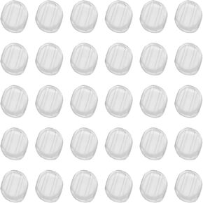 30Pcs Earring Pads, Silicone Clip-on Earring Backs, for Comfort Clip-On Earrings Clip Earring Pads Cushions Clip Ons(Clear,8x10mm)