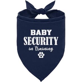 Baby Security in Training Dog Bandana, Pet Dog Triangle Scarf Bandanas Bibs, Dog Bandana Pregnancy Announcement, Dark Purple Dog Bandana, Printed Dog Bandana, Pet Scarf (D9)