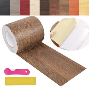 Wood Grain Repair Tape, 4.7 inch X 32ft Self Adhesive Grain Repair Patch for Tables, Chairs, Baseboards, Doors, Windows, Floors, Handicraft DIY.