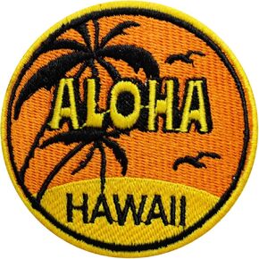 Aloha Hawaii Patch, Hawaii Patch, Travel Hawaii Patch Embroidered Iron on Sew on Patch Badge for Clothes etc.7cm