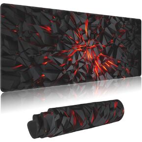 Mouse Pad William Morris Strawberry Thief Gaming Mouse Pad,XXL Large Mouse Pad,Desk Mat with Non Slip Rubber Base,Desk Mat for Keyboard and Mouse 11.8 X 31.5" Mousepad