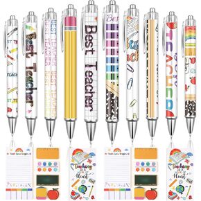 43 Pcs Teacher Pens Gifts for Teacher Appreciation Gift with 40 Pcs Funny Teacher Pens 3 Pcs Teacher Sticky Notes Teaching Is a Work of Heart Teach Love Inspire Writing School Supplies