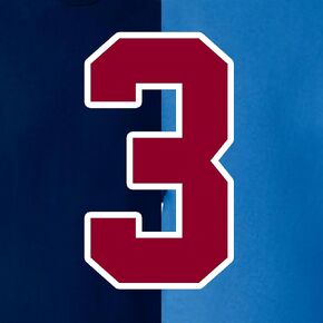 Two Colors, 8" Tall Number for Sports T-Shirt Jersey Football Baseball,Iron On, Heat Transfer, Team,t-Shirt(Style A) (White_red-1)