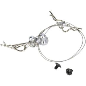 V GEBY Car Body Shell Clip Pins, Shell Body Clip Rope Car Shell Clips for 1/10 RC Car(Silver)
