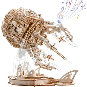 3D Wooden Puzzles for Adults, 3D Puzzle Model Aurora Jellyfish Toys Building Kits, DIY Wood Crafts Cool Toy Hobbies for Men Women, Creative Assembly Gifts