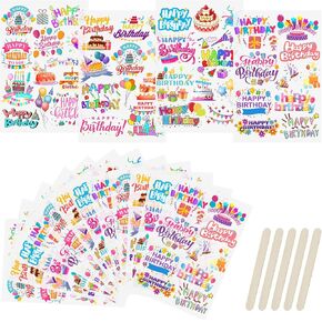 WANDIC 16 Sheets Rub On Transfer Stickers, 4 Styles Fruit Transfer Stickers DIY Arts and Crafts Decoration Decals for Album Laptop Computer