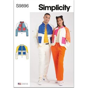 Simplicity Unisex Jacket Sewing Pattern Packet, Multicolor