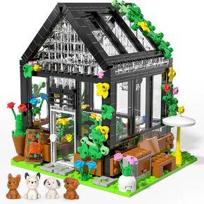 TEMI Flower House Building Set,Garden House Creative Building Toy with LED Light,STEM Building Bricks Set Gift for Kids Children Boys Girls Age 6 to 12