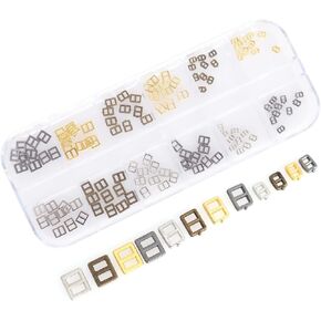 Youmeizer120 pcs Mini Tri-Glide Buckles/Hardware Clasp Belt Fasteners for DIY handmade Mini clothes (4 colors mixed, 1.5mm/0.06"＆2mm/0.08"＆2.5mm /0.1")