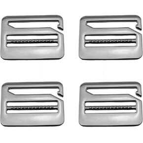 4PCS 37mm/1.46inch Zinc Alloy G-Hook Wave Buckles Webbing Release Adjustable Backpack Strap Buckle Replacement Metal Ladder Lock Tri-Glide Tension Slide Buckle