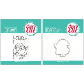 Avery Elle - Santa Says - Clear Stamps and Dies Set - 2 Item Bundle