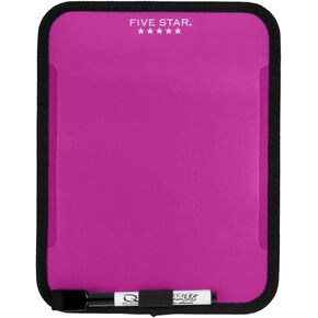 Five Star Locker Accessories, Locker Dry Erase Board, Magnetic, Clearview, 7" x 9", Berry Pink/Purple (72644)