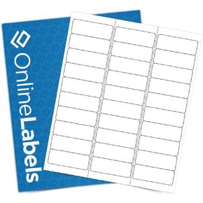 Customizable Address & Mailing Labels - 2.625 x 1 - Permanent, White Matte - FBA Inventory, SKU Labels - 30-Up - Pack of 3,000 Labels, 100 Sheets - Inkjet/Laser Printers - Online Labels