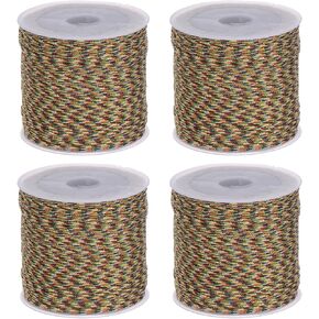 HARFINGTON 4 Rolls Nylon String Cord 45 Yards 0.8mm Nylon Cord Beading Satin String for Bracelet Jewelry Making Chinese Knotting Cord Necklaces Kumihimo Bracelets Craft, Satin Colorful